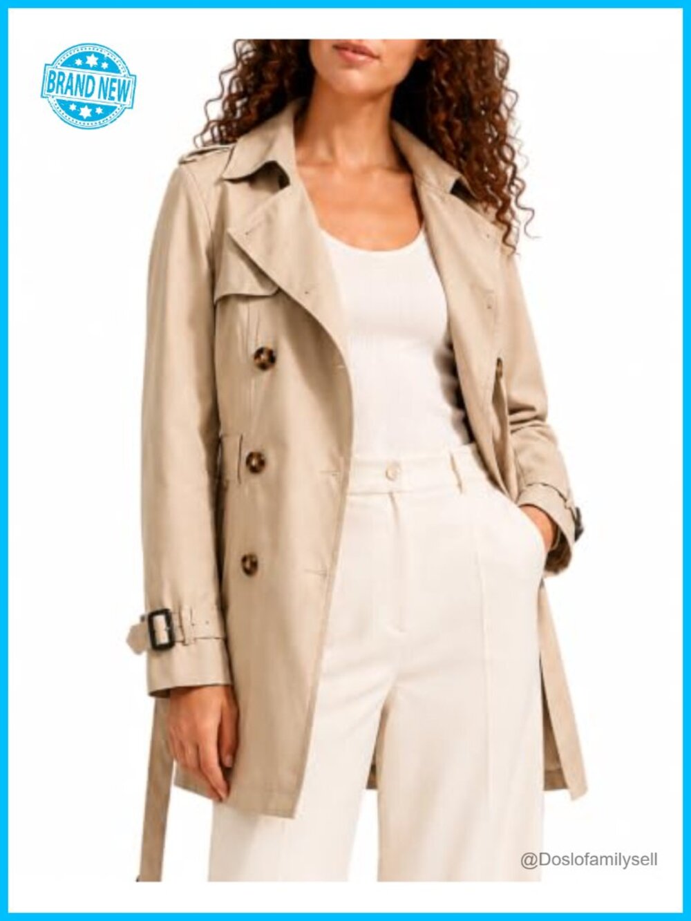 Orolay Women's Double Breasted Trench Coat with Belt Windbreaker